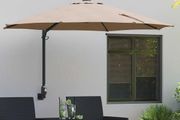 Garden Parasol Taupe 248 x 248 x 148 cm Polyester and Steel