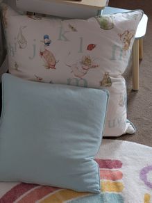 Baby room feather cushions