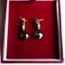 Vintage Sterling Silver 925 Dark Green Crystal Earrings, Olive Swarovski Earrings 2,9g Image 4