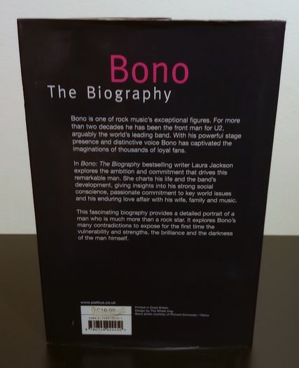 Bono: The Biography Book by Laura Jackson
