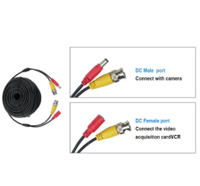18M or 30M BNC CCTV Cable Video And Power In One Cable