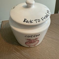 Back to front pig Coffee jar