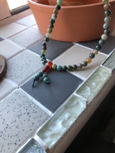 Natural Agate prayer beads