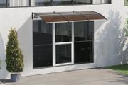 Window Door Awning Canopy 40" x 120", UPF 50+ Polycarbonate Entry Door Outdoor Window Awning Exterior, Front Door Overhang Awning for Sun Shutter, UV, Rain, Snow Protection, Hollow Sheet