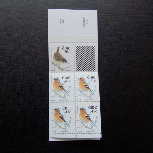 Ireland 2002.Definitive Stamps in Booklet.Containing Scarce 36c Wren stamp.MNH.