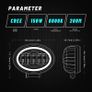 5" LED Headlight 300W 6000K 30000LM CREE EVO LED Spotlights for Motorcycle with Homologated Extremely High Bright Auxiliary Headlight with Angel Eyes for 4x4 Car Motorcycle Tractor SUV Image 2