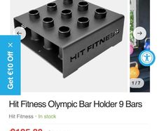 Olmpic Barbell Holder, Very Heavy Duty, Holds 9 Barbells!!