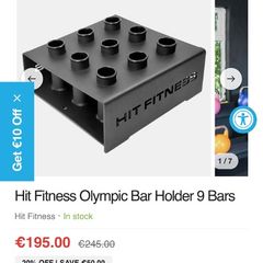 Olmpic Barbell Holder, Very Heavy Duty, Holds 9 Barbells!!