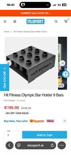 Olmpic Barbell Holder, Very Heavy Duty, Holds 9 Barbells!!