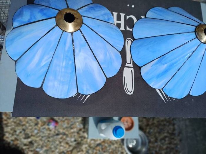 Vintage Stained Glass Ceiling Shades