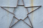 Vintage star lights frame iron construction.