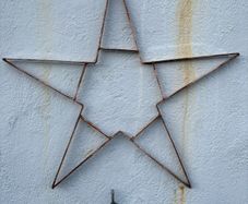 Vintage star lights frame iron construction.