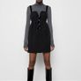 Zara strappy black dress with rhinestone buttons Image 8
