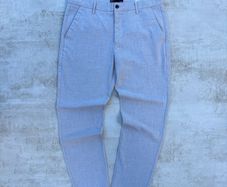 Grey slim fit cropped trousers