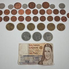 Collection of irish 1990s money