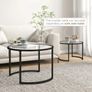 2-Piece Nesting Glass Coffee Table Set Image 4