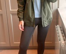 Pull & Bear khaki bomber jacket