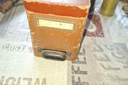 Antique Wooden Pharmacy or Apothecary Storage Box, likely from the early 20th century, Postage Available