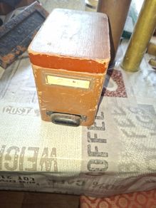 Antique Wooden Pharmacy or Apothecary Storage Box, likely from the early 20th century, Postage Available
