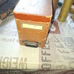 Antique Wooden Pharmacy or Apothecary Storage Box, likely from the early 20th century, Postage Available