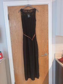 Primark Long Black Dress .   S.12   B.N.W.T