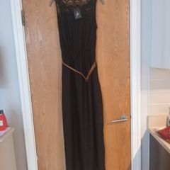 Primark Long Black Dress .   S.12   B.N.W.T