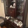 Dark wood antique china cabinet Image 2