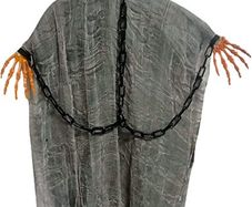3" Hanging Ghost Pumpkin with Bendable Arms, Halloween Hanging Pumpkin Man Grim Reapers Decorations, Scary Haunted House Prop for Halloween Party Indoor Outdoor Lawn Decor