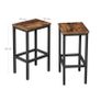 Bar Stool Set of 2 Industrial Style Image 2