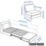 Ikea 1 Seater Sofa Bed - Kivik Image 3