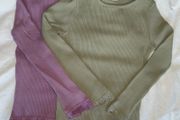 Two lace detail Next ribbed tops