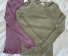 Two lace detail Next ribbed tops
