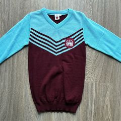 NEW Score Draw retro West Ham United 1976-1980 home knitted sweater  XSmall
