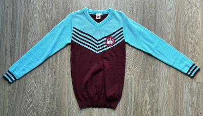 NEW Score Draw retro West Ham United 1976-1980 home knitted sweater  XSmall