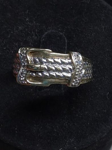 Vintage Fully Hallmarked Sheffield 9ct Gold Diamond Ring Size 60.5
