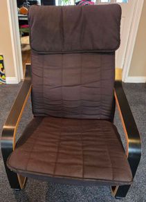 Ikea Poang armchair and stool