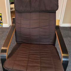 Ikea Poang armchair and stool
