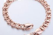 Men's / Women's Long Length 18K Rose Gold Filled Bracelet