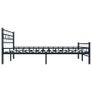 Bed Frame Black Steel 200x200 cm Image 3