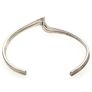 925 Vintage Sterling Silver Modernist Cuff Bangle Image 4