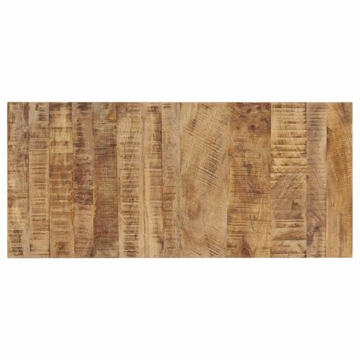 Coffee Table with Wheels Solid Mango Wood 110x50x37 cm