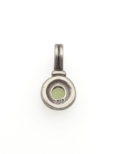 Vintage 925 Sterling Silver & Peridot Pendant Charm