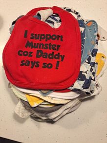 Baby bibs and nappy wallet