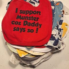 Baby bibs and nappy wallet