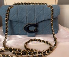 Coach Tabby 26 in quilted denim
