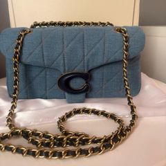 Coach Tabby 26 in quilted denim