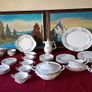 47 Piece Royal Albert Brigadoon Pattern Bone China Gold Gilt Dinner And Tea Service / Set For 5 Person Setting Made In England Image 2