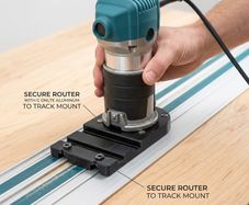Makita/Katsu router base for track
