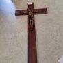 Vintage Sealed Wooden Crucifix  WALL HANGING Catholic INRI Image 4