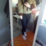 New Look Khaki Cropped Jacket Size 6 Image 5